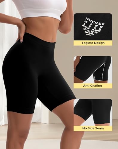 Image of INNERSY Womens Slip Shorts for Under Dresses High Waisted Bike Shorts 3-Pack