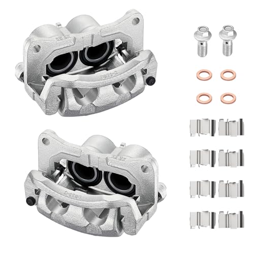 Image of BDFHYK 18-B5026AS 18-B5027AS Front Disc Brake Caliper Assembly Compatible with Ford Edge 2011-2014, Compatible with Lincoln MKX 2011-2015, Mazda CX-9 2007-2015 2.0L 3.5L 3.7L l4 V6 GAS 2pcs