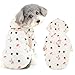 Ranphy Christmas Small Dog Hoodies, Pet Pullover Sweater with D-Ring, Cute Xmas Pattern Doggy Sweatshirts Soft Warm Fall Winter Clothes for Cats Chihuahua Yorkie, Cream, XS