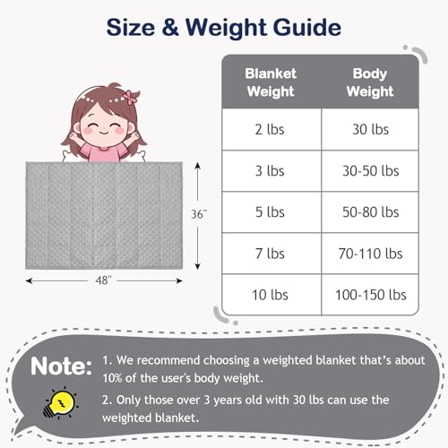 Image of Kivik 3 lbs Weighted Blanket, Cooling Soft Minky Dotted Heavy Blankets Throw for Better Relaxing & Sleeping, Machine Washable, 36x48 Inches, Grey