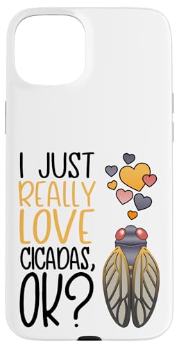 ���킢����̗��l I Really Love Cicadas �X�}�z�P�[�X iPhone 15 Plus �p