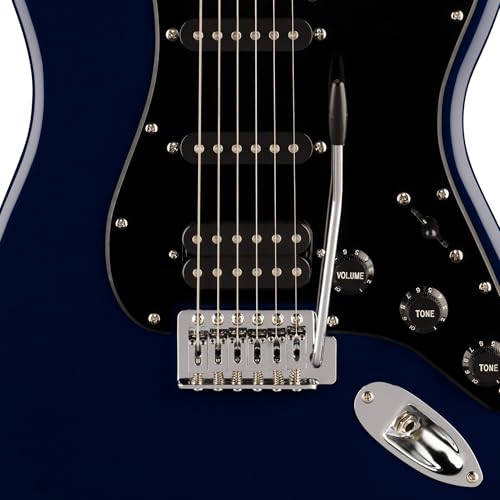 Image of Fender Squier Sonic Stratocaster HSS - Midnight Blue Bundle with Frontman 10G Amplifier, Instrument Cable, Tuner, Strap, Picks, and Austin Bazaar Instructional DVD