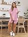 AUTOMET Womens 2 Piece Sets Summer Outfits 2026 Two Piece Lounge Set Matching Clothing Oversized Tshirts Biker Short Fashion BabyPink XL