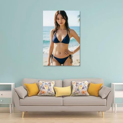 佐々木希 清純女優ポスター モダンキャンバス壁掛け画室内インテリア 24x36inch [2]