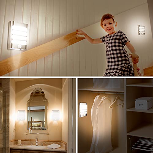 Leadleds 2-Pack Luxury Aluminum Case Wireless Stick Anywhere Usb Rechargeable Motion Sensor Lights/Wall Sconce/Spot Lights/Hallway Night Light #TOP6