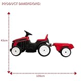 ATOM Electric Ride-On Tractor With Trailer | 6V Battery Powered Kids Electric Ride-On Tractor With Detachable Trailer | Childrens Farming Tractor Ride-On | Farming And Construction Toys | Ages 2+ - Image 7