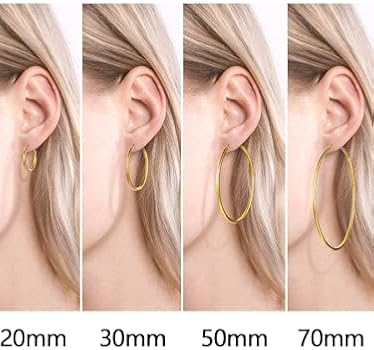 Boucles D'oreilles Créoles En Argent Sterling Plaqué Or Rose - Diamètre 2 Mm, Longueur 60 Mm