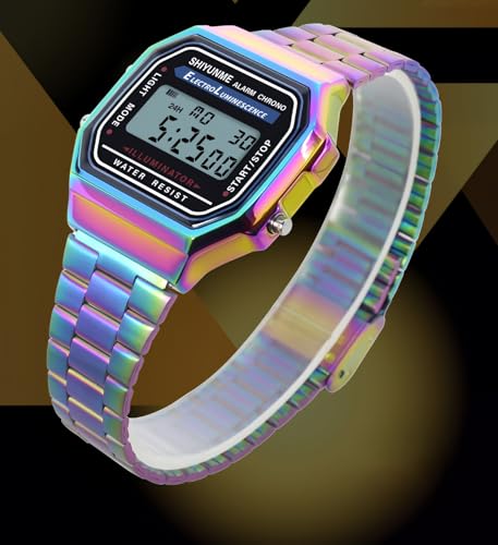 Gosasa Fashion Touch Screen Digital Watch for Men and Womens Stainless Steel Elegant Watches for Women 30M Waterproof Outdoor Sports Diamonds LED Wrist Watch2