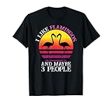 Photo Gallery i like flamingos and maybe 3 people - retro flamingo lover maglietta Photo Gallery i like flamingos and maybe 3 people - retro flamingo lover maglietta