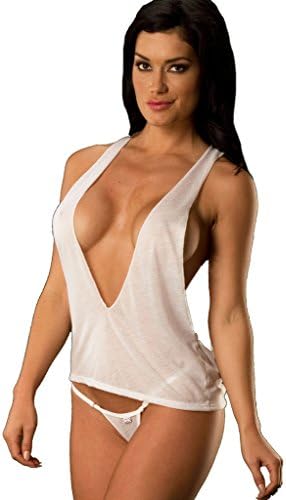 Wicked Temptations Jersey Knit Deep V Plunge Top