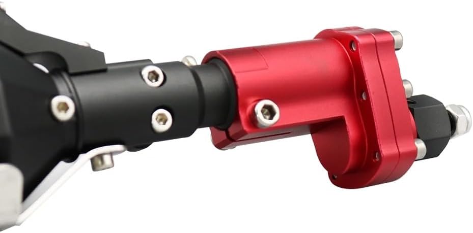 SCX10 Axles Front & Rear Portal Axles Front and Rear Portal Axle CNC Aluminum Alloy Anodized for Axial SCX10 II Spiral Gear 90046 90047 D90 RC4WD (Red Rear Axle)