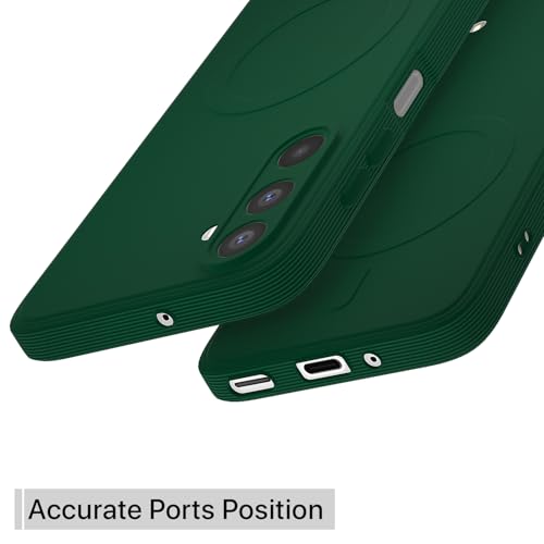 Image of Pikkme Back Cover for Samsung Galaxy M17 5G / A17 5G / F17 5G Soft Matte Silicone Mag-Safe Design (Mag-Safe Not Support) Camera Protection | Slim Fit Bumper Cover (Green)