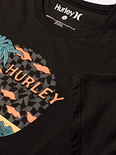 Hurley Men's Dri-Fit Tripper Palm Short Sleeve Tshirt, Black, M #TOP1