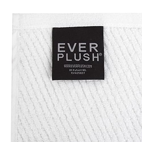 Everplush Hokime Ribbed Towels, Bath Towel Set - 6 Piece, White #TOP2