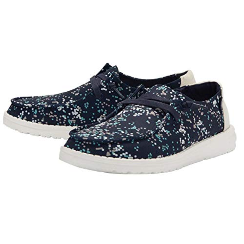 Image of HEYDUDE Women's Wendy Chambray | Women's Shoes | Women's Lace Up Loafers | Comfortable & Light-Weight