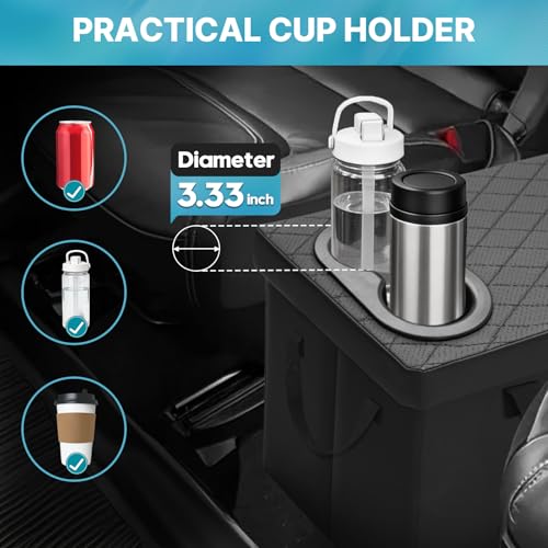 Image of Mixsuper Liner Car Seat Organizer Ford Explorer with Cup Holders Ford Explorer Console Organizer 2020-2025 2026 Explorer Accessories Organizer for Explorer Seat Aisle Storage Box for Travel