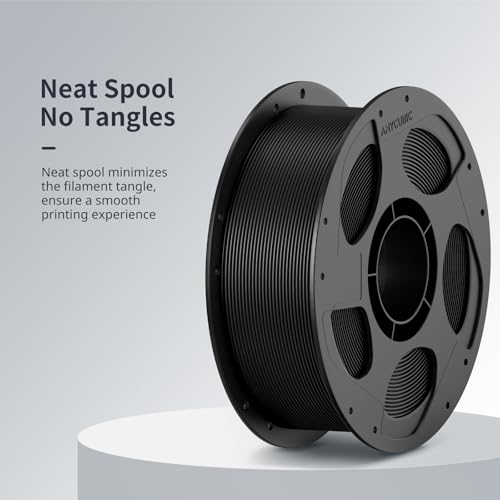 Image of ANYCUBIC 3D Printer Filament PLA Bundle, PLA Filament 1.75mm Dimensional Accuracy + /- 0.02mm, 1KG Reusable Spool, 2KG Black + 2kg Texture Grey, 4KG in Total