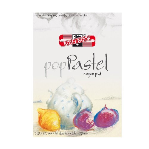 Papel pastel blanco KOH-I-NOOR bloc 30x42 cm para crear paisajes en casa