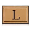 Stini housewarming gifts new home personalized birthday gift for women mom couple housewarming hostess gift ideas 20 x 32 monogram l coco coir welcome customizable indoor entrance front door mat  urban country home decor