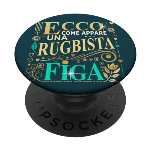 Rugbista Figa Idee Regalo Per Rugbista Rugby Donna PopSockets PopGrip Adhésif