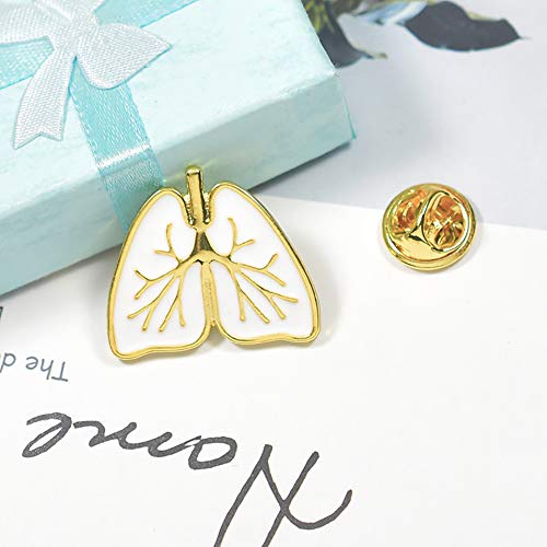 Image of Nurse Pin Stethoscope Pins Cuterus Heart-Shaped Pins Lapel Pin Personality Medical Jewelry for Women Nurse Accessories Gifts Hat Lapel Pins(Gold)