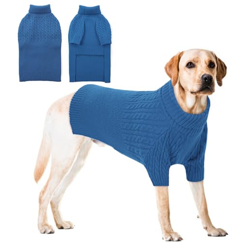 CITTOILE Dog Jumper,Knitted Pullover Dog Sweater for Small Medium Large Dog,Washable Turtleneck Knitted Sweater Dog Coat,Comfortable and Soft Winter Coat,Warm and Light Dog Sweater