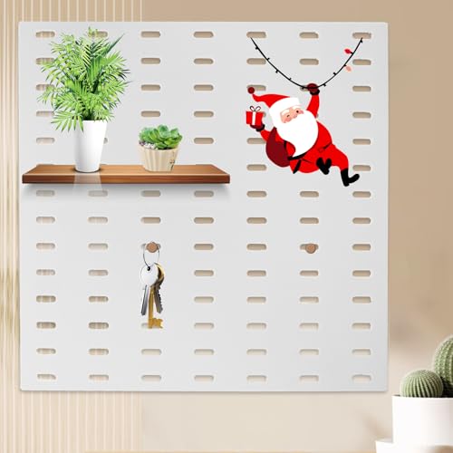 Tablero perforado blanco 28x28 cm sin taladro panel de plástico resistente 5