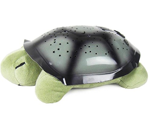 Preisvergleich Produktbild JIANGJIE Kreative Musik Schildkröte Projektion Sternenhimmel Schildkröte Schlafen Lampe Nachtlicht Musik Schildkröte Beleuchtung Urlaub Geschenke Für Kinder,Green