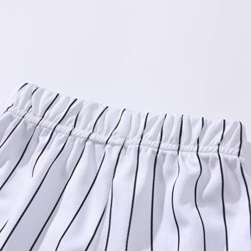 Yuji Itadori Toddler Boys Girls Baseball Sport Shorts Kids Black Stripe Stretch Loose Waist Shorts Birthday Outfit3