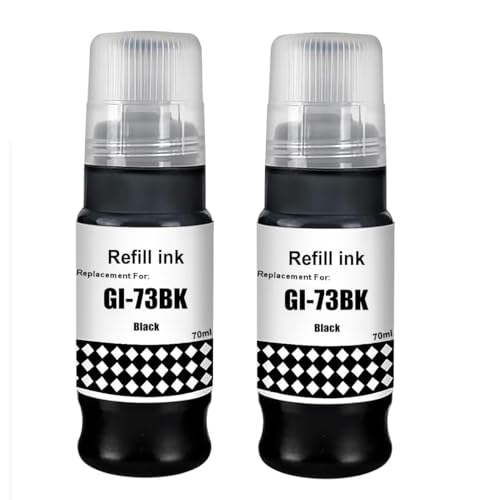 Image of Duplex DTC GI-73 Ink Bottle Compatible for Canon Pixma G570, G670, G550, G650, G620 Printers (GI-73 Black Ink 2 Pcs)