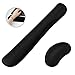 Vanzon Memory Foam Set Keyboard and Mouse Wrist Rest Pad Support Office, Computer, Laptop, Mac - Durable Comfortable and Lightweight for Easy Typing & Pain Relief (Black)