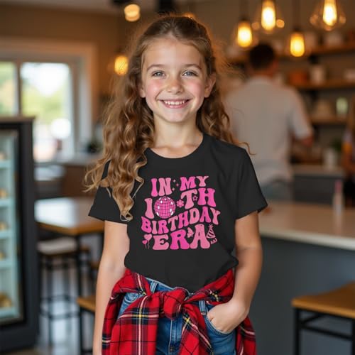 Image of in My 10th Birthday Girl Era Shirt 10 Years Old Birthday T-Shirt Tenth B-Day Party Short Sleeve Tee Tops