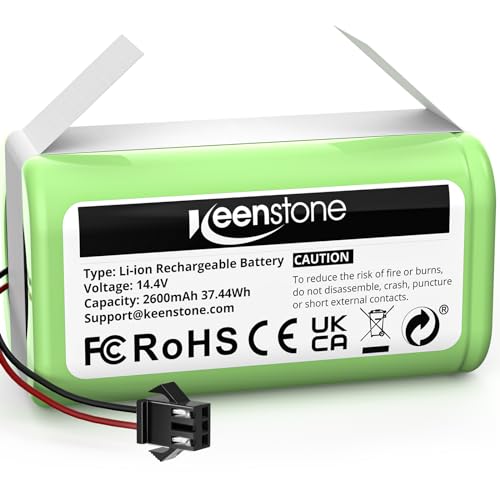 Keenstone Batería de Reemplazo para Conga 990 Excellence, 14.4V 2600mah Li-Ion, Compatible con Conga 950 1090 1790 1990 DEEBOT N79S N79 DN622 Eufy RoboVac 11 11S 30 30C 12 35C IKOHS NETBOT S14 S15