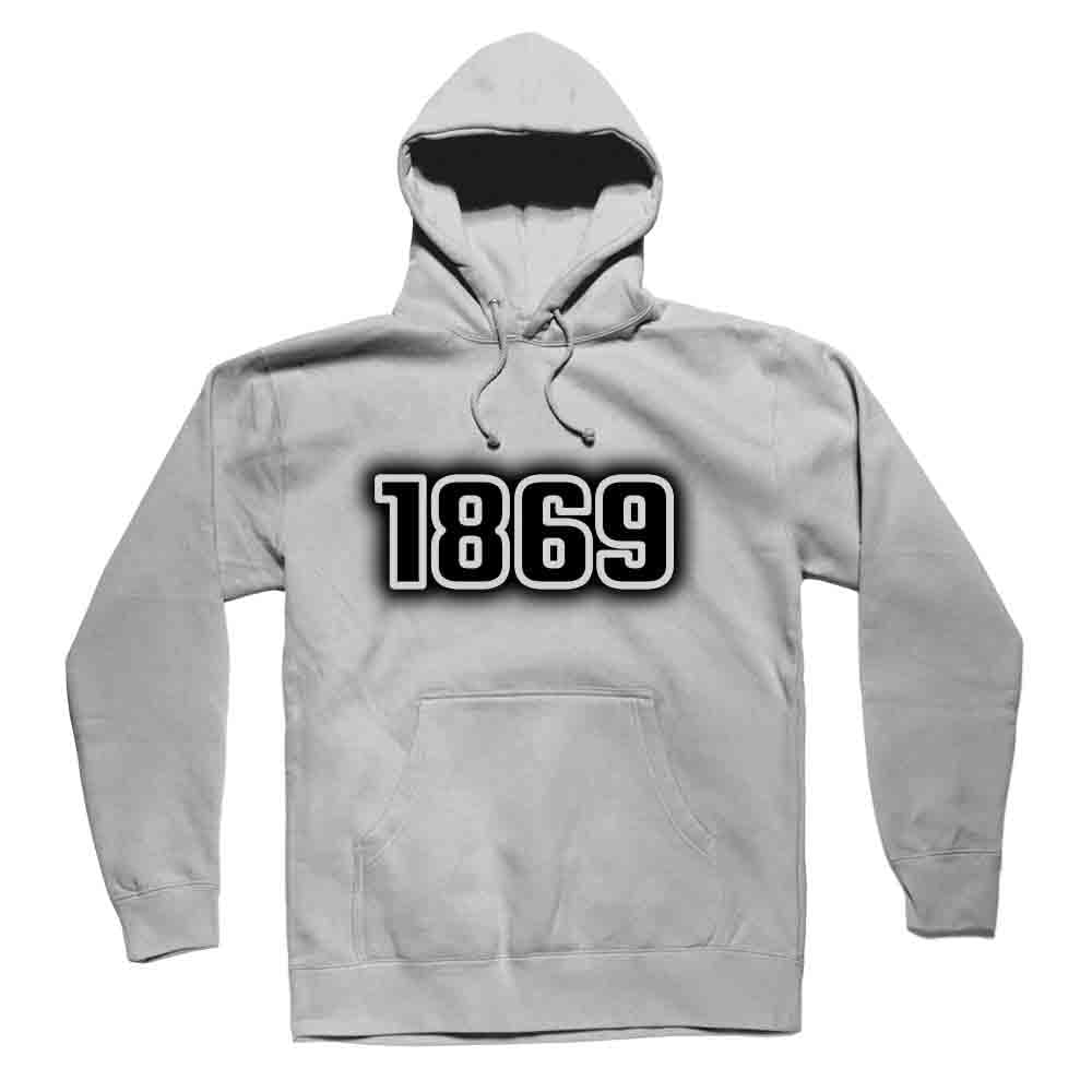 Sweat à capuche 1869 unisexe en maille grise chinée premium