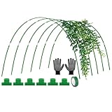 Joberio Kreise für Gewächshaus, Tunnelreifen für Gartengewächshaus 98 Stück, Gewächshausringe für Tunnel mit Rahmen, abnehmbare Stützräder aus Glasfaser, Kit für Kreishäuser