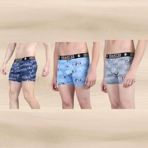 Image of Men's Nylon Stretch Printed Trunk | Ultra-Soft, Breathable Innerwear for Men | Stylish & Supportive Fit