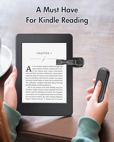 SZILBZ RF Fernbedienung zum Seitenwenden 2nd Gen zum Lesen auf Kindle Tolino Paperwhite Kobo E-Book E-Readers Zubehör, Umblättern für ipad/iPhone Tablets Romane Lesen und Fotos Machen