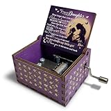 Zpvuklkl Mom to Daughter Music Box for Girls Gifts from Dad/Mom-to The Moon and Back Musical Boxes-Birthday Christmas Graduation Thanksgiving Day Gift (Purple)