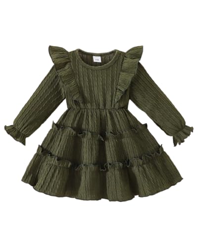 Baby Girl Fall Dress 12-18 Months Midi Winter Dress 1 Year Old Girl Clothes