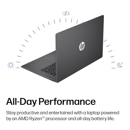 Image of HP OmniBook 3 17.3 inch Laptop PC, AMD Ryzen 3 30, 8 GB RAM, 512 GB SSD, Windows 11 + Microsoft 365 Personal 12-Month Subscription Bundle
