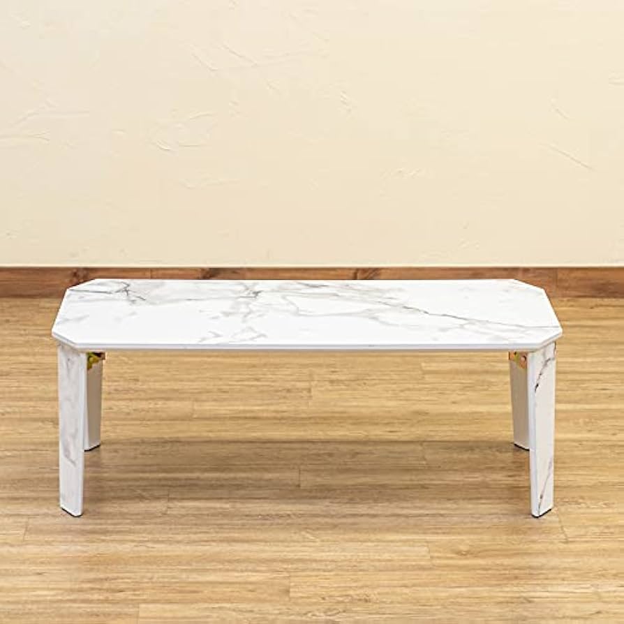 新品　送料無料　PARKER　折脚テーブル　90×50　マーブルホワイト Amazon.co.jp: PARKER 折りたたみ テーブル 90cm×50cm 幅90cm