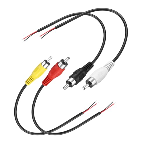 Adaptador de conector de cable de audio RCA macho a cable desnudo para altavoces de salón