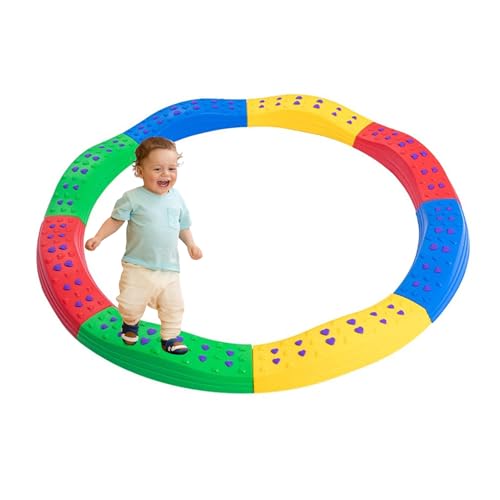 GAOXIAO Kids Balance Beam, 20 Pcs Toddler Board with Non-Slip Surface and Bottom, Outdoor Indoor Colorful Stepping Stones Children Obstacle Gymnastics Course for 3 Years Old Boys Girls B 125 cm