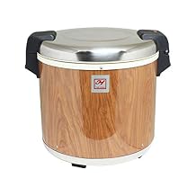 Thunder Group SEJ21000 Rice Warmer, Electric, 50 Cup Capacity, 15-1/2" Dia. x 15-1/4"H, Non-Stick Inner Pot, Spatula Included, up to 12 Hour Hold time, Stainless Steel Hinge