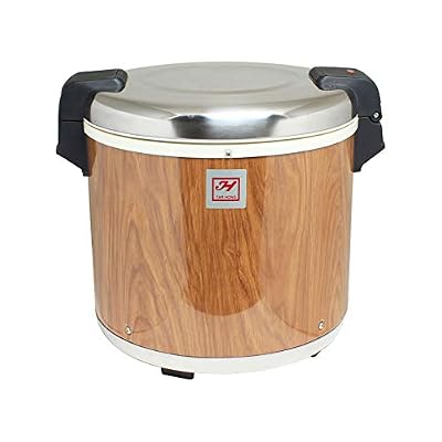 Thunder Group SEJ21000 Rice Warmer, Electric, 50 Cup Capacity, 15-1/2 Dia. x 15-1/4H, Non-Stick Inner Pot, Spatula Included, up to 12 Hour Hold time, Stainless Steel Hinge