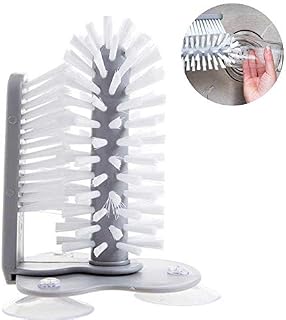 KOBWA Glass Washer with Double Sided Bristle Brush, Glass Cup Brush Cleaner