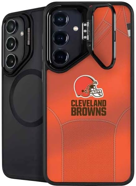 Skinit Kickstand Phone Case Compatible with Galaxy S25 - Officially Licensed NFL Cleveland Browns Large Logo Design