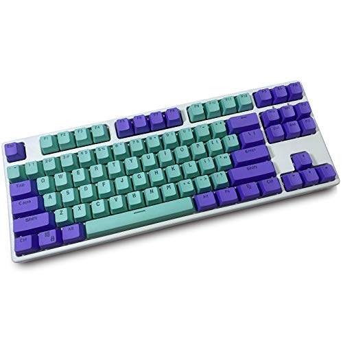 Keycaps 87 tasti PBT Copritasti Tastiera meccanica Doppio retroilluminato Parola trasparente da gioco per layout USA per Cherry MX vendi solo copritasti