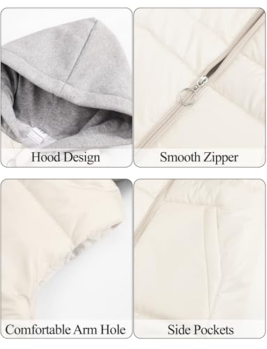 Happy Cherry Kids Puffer Hooded Vest Down Sleeveless Jacket Windproof Coat for Boys Girls 7-13 Years3