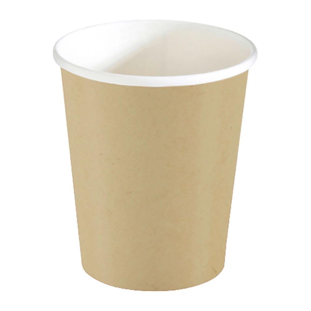 Generico 50/250/500/1000 bicchieri di carta ecofriendly marroni da 120 ml 4oz Cartoncino USA e GETTA per caffè vetrino caffè lungo orzo ufficio bar (1000 pezzi beige)